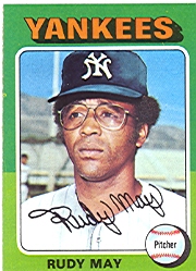 1975 Topps Baseball Cards      321     Rudy May